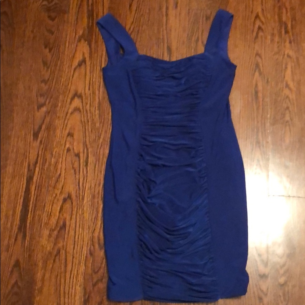 Royal blue short cocktail dress
